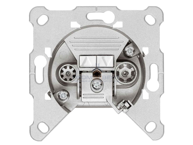 Розетка Hirschmann телевизионная проходная 2 Вых.: 2х(RK+TV+FM+SAT), -10-11,5 дБ, прох. - 2,2-4,2 дБ