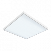 Светодиодный светильник "ВАРТОН" офисный накладной 595*595*50 мм 36 ВТ 4000К класс защиты IP40 отверстие для ввода провода по центру