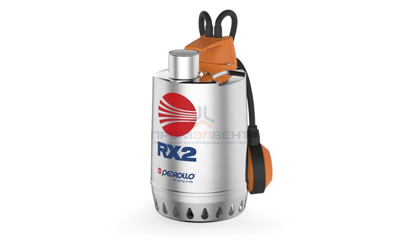 Насос дренажный Pedrollo RXm 2 - 0,37 кВт (1x230 В, Qmax 220 л/мин, Hmax 9,5 м, кабель 5 м)