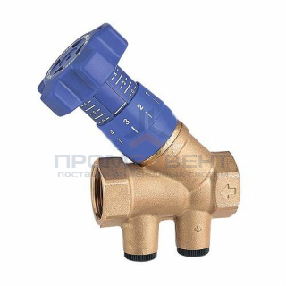 Вентиль балансировочный Cimberio 787OT/2R - 1"1/2 (ВР/ВР, PN25, Tmax 120°C, отводы с заглушками)