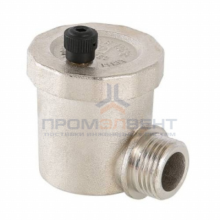 Воздухоотводчик автоматический угловой VALTEC VT.502.NA - 1/2" (НР, PN10, 110°C воздухоотвод сверху)