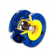 Клапан обратный дисковый Zetkama 402 С - Ду80 (ф/ф, PN16, Tmax 80°C, серый чугун)