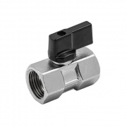 Кран шаровой ELSEN MINI - 3/8" (ВР/ВР, PN10, Tmax 80°C, ручка-флажок черная)