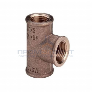 Тройник Viega 3130 - 3/4" (резьбовой, бронза без покрытия)