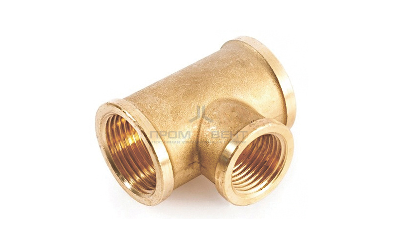 Тройник латунный резьбовой переходной STOUT (ВР) - 1