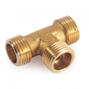 Тройник латунный резьбовой равнопроходный STOUT (НР) - 1/2"