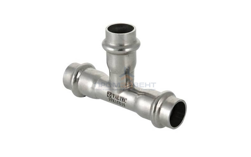 Тройник переходной VALTEC VTi.931 - 22 x 15 x 22 (прессовой, для труб из нержавеющей стали)