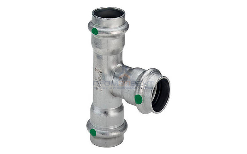 Тройник переходной Viega Sanpress Inox 2318 - 35 x 22 x 35 (нержавеющая сталь)