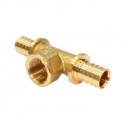 Тройник с переходом на внутреннюю резьбу STOUT - 16 x 1/2" (для труб из сшитого полиэтилена)