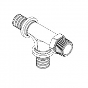 Тройник с переходом на наружную резьбу REHAU RX - 20 x 3/4" (бронза, для труб серии RAUTITAN)