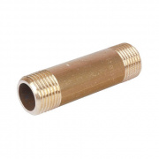 Удлинитель резьбовой STOUT - 1"1/2 длина 80 мм (НР/НР, латунь без покрытия)