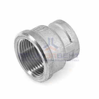 Муфта латунная резьбовая переходная STOUT - 3/4" x 1/2" (никелированная)