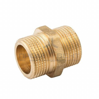 Ниппель ELSEN METALIT EBF15 - 1/4" (резьбовой, латунь без покрытия)