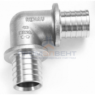 Отвод 90° REHAU - 14 (латунь, для труб из сшитого полиэтилена RAUTHERM S)