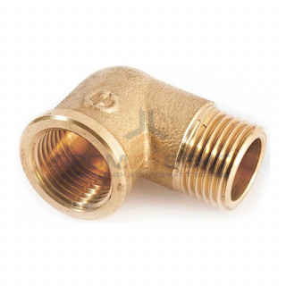 Отвод 90° латунный резьбовой равнопроходный STOUT (НР/ВР) - 2"