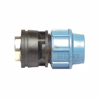 Переход на внутреннюю резьбу UNIDELTA 1036 - 16 x 1/2" (винтовой, для труб ПНД, резьба латунная)