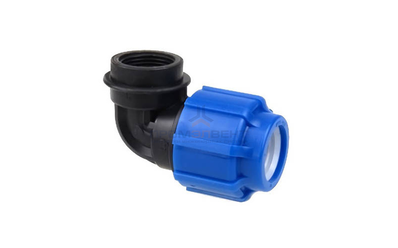 Переход на внутреннюю резьбу угловой Политэк - 32 x 3/4