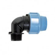 Переход на наружную резьбу угловой UNIDELTA 1008 - 32 x 1/2" (для труб ПНД, резьба пластиковая)