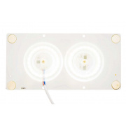 02-21 Плата светодиодная, 220В, 24Вт, smd2835, IP20, 80Лм/Вт, PF>0,9, 2700К,160*80мм, прямоугольная с линзой, ТБ