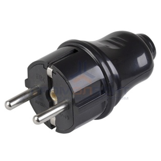 ВПп10-02-Ст Вилка разборная прямая с з/к 16А черная