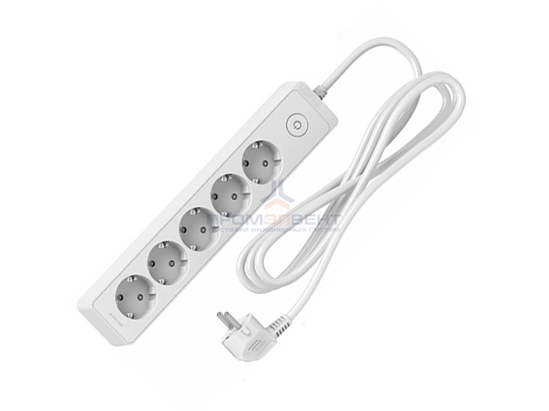Удлинитель Schneider Electric 5 розеток 2К+З, кабель 5м, белый