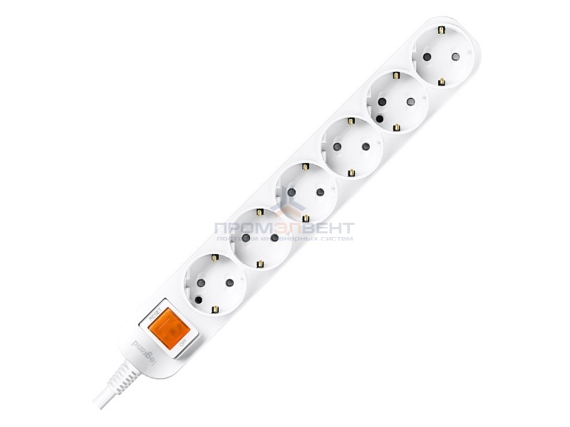 Anam Legrand e-Fren 6 Удлинитель с выключателем, шнур 2.5м, 16A, 250V