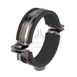 Хомут для средних нагрузок 1", c изоляцией