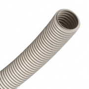 Труба ПВХ гибкая гофр. д.20мм, тяжёлая без протяжки, цвет серый [бухта 100м]