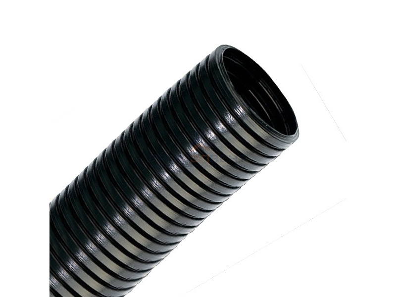 Труба гофрированная DKC DN48мм, ПВ-2, Dвн 47,4 мм, Dнар 54,5 мм, полиамид 6, цвет чёрный [бухта 15м]