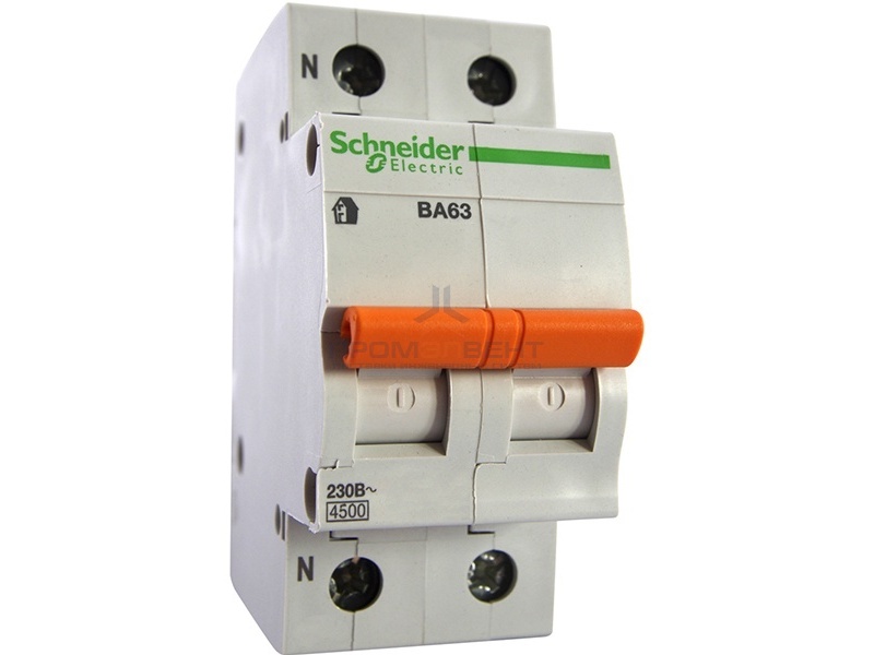 Автоматический выключатель Schneider Electric ВА63 1п+н 50A C 4,5 кА (автомат)