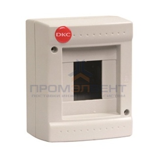 щиток настенный, серый, без крышки, 4мод., RAL 7035