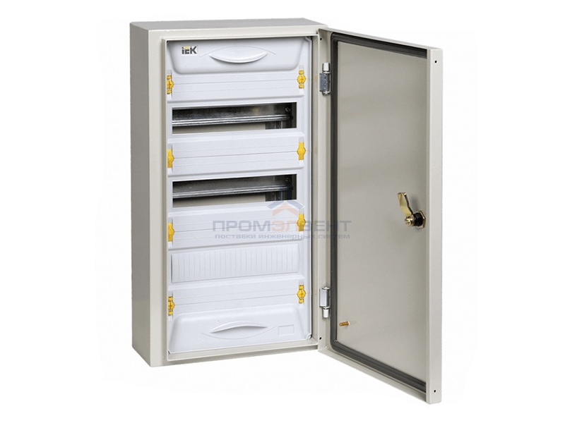 Щит металлический ЩРн-36з-1 74 IP54 UNIVERSAL с шинами N+PE на 36 модулей навесной 565х310х136 ИЭК